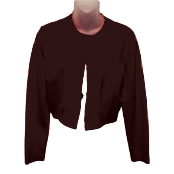 SOLD Marc Jacobs The Cropped Cardigan with Button Placket & Side White Lettering - Picture 4 of 16